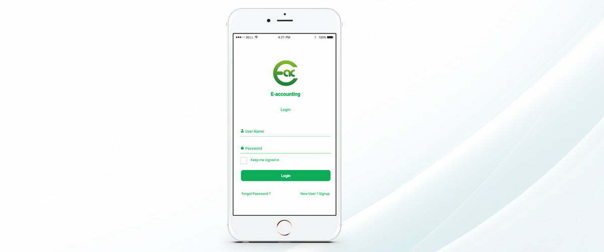 Eaccounting mobile application